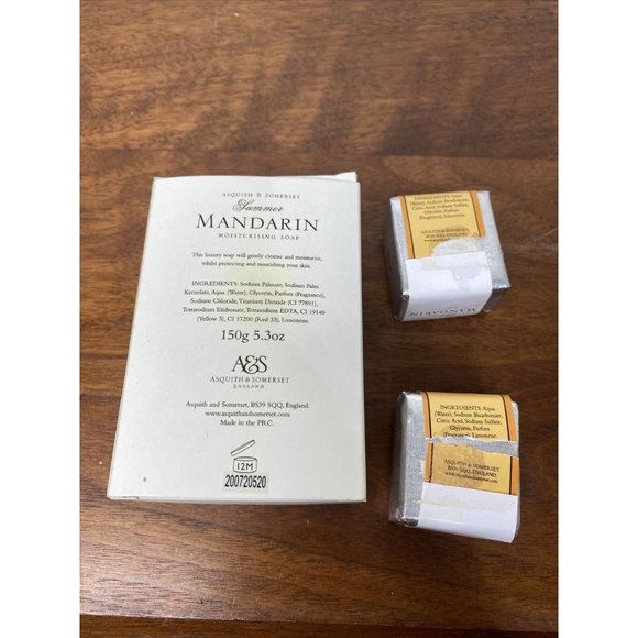 Asquith & Somerset Mandarin Moisturising Bar Soap 5.3 oz Bath Cube Lot - Picture 3 of 4